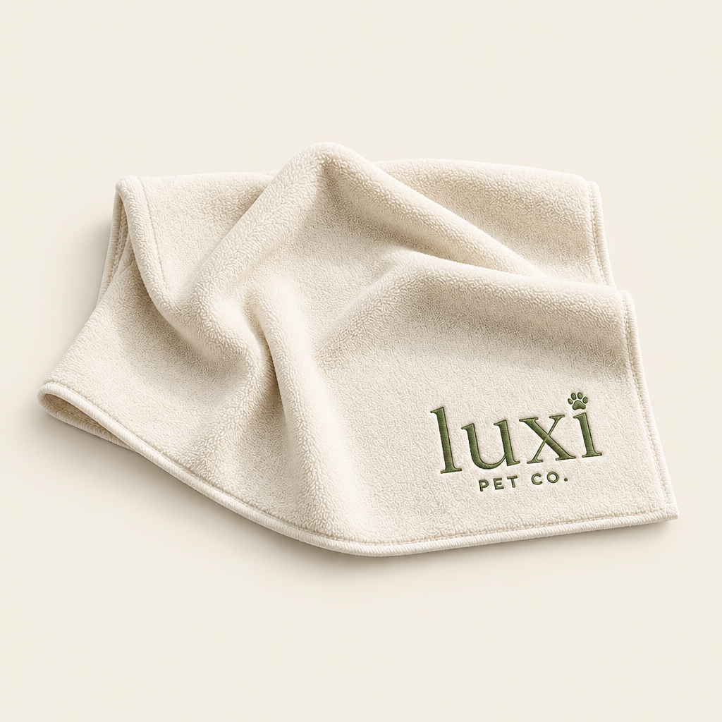 Luxi shampoo and detangler duo on a cream background